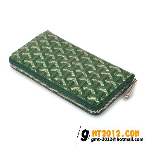 ゴヤールスーパーコピー 長財布 ラウンドジップ グリーン GOYARD-103